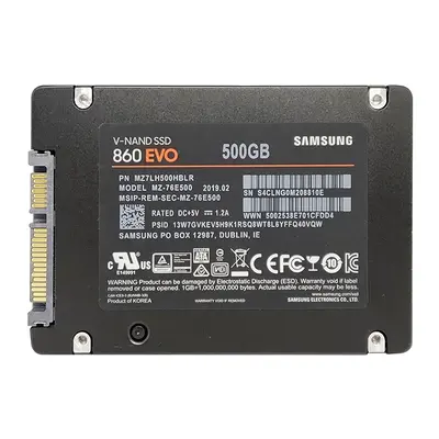 MZ-76E500B Samsung 860 EVO Series 500GB 2.5-inch 6GB/s SATA 512MB Cache V-NAND 3bit MLC Solid State Drive