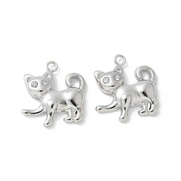 304 Stainless Steel Rhinestone Pendants