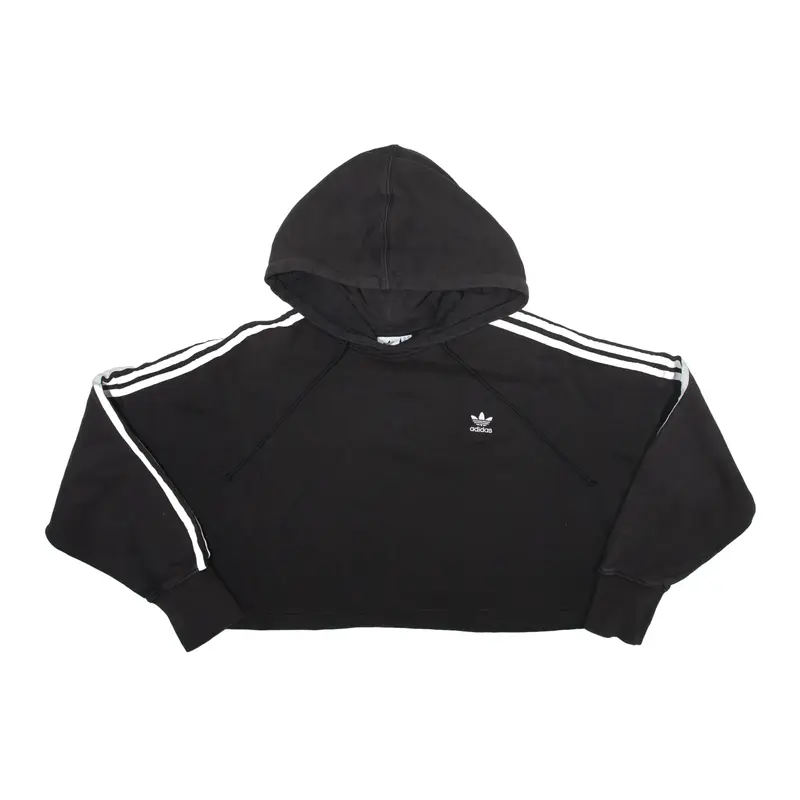 ADIDAS 2019 Cropped Hoodie Black Pullover Womens UK 8