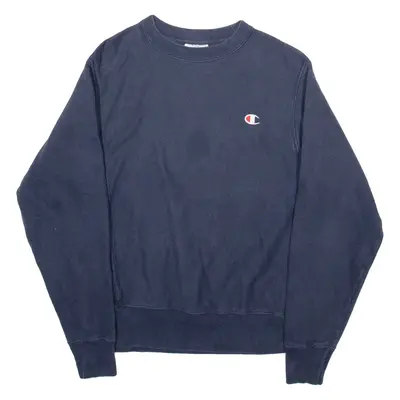 CHAMPION REVERSE WEAVE Mens Sweatshirt Blue 90s S