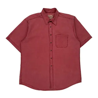 Woolrich Short Sleeve Shirt - XL Red Cotton