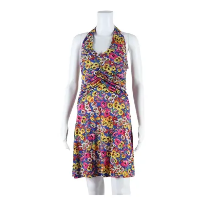 PIAZZA ITALIA Womens Skater Dress Blue Floral Sleeveless Short M