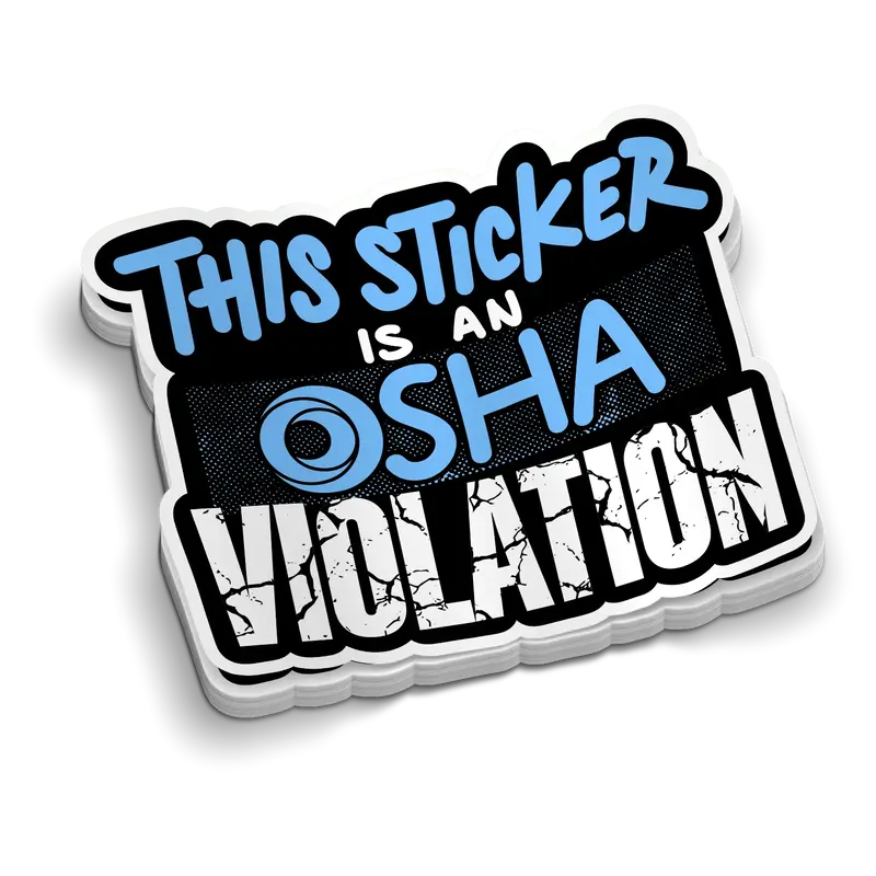Osha Violation Sticker - Hard Hat Decal
