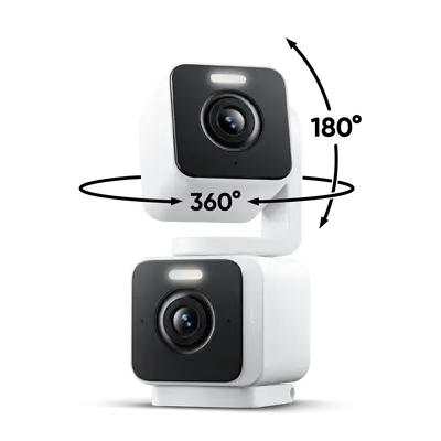 Wyze Duo Cam Pan — Wired 2K Dual Security Camera, Indoor/Outdoor, Pan Tilt Zoom (PTZ) w/ 360° Motion Tracking, Color Night...