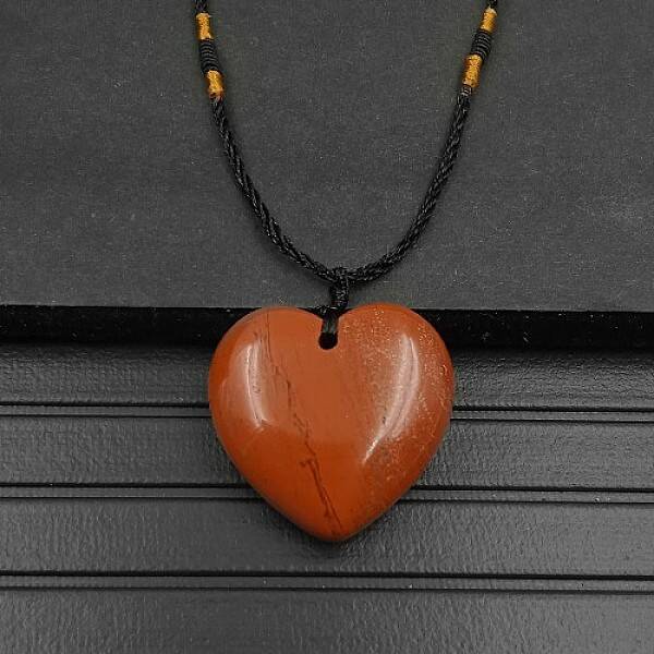 Natural Red Jasper Pendant Necklaces
