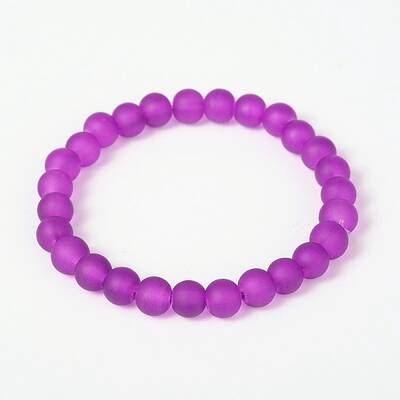 Stretchy Frosted Glass Beads Kids Bracelets for Children's Day