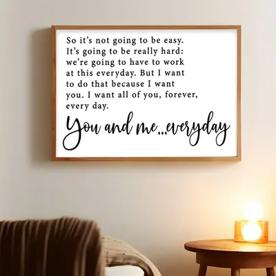Landscape And Square Unframed Poster, The Notebook, Quote Farmhouse , Love Quotes, Romantic Movie Quote Wall Art decor (Not ...