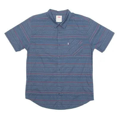 LEVI'S Mens Shirt Blue Crazy Pattern XL