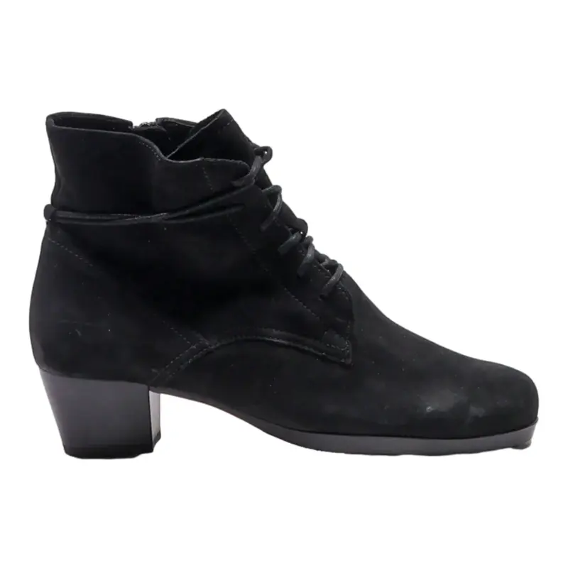 GABOR Ankle Boots Black Leather Womens UK 4