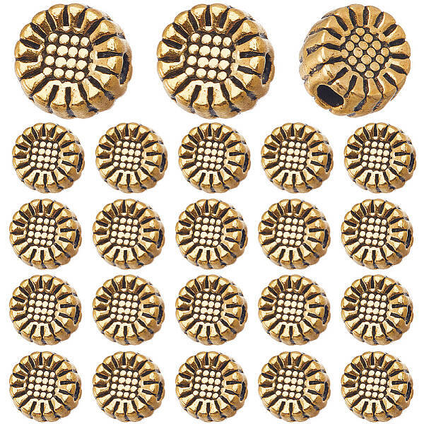 200Pcs Tibetan Style Alloy Beads