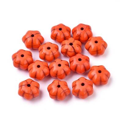 Autumn Theme Dyed Synthetic Turquoise Beads