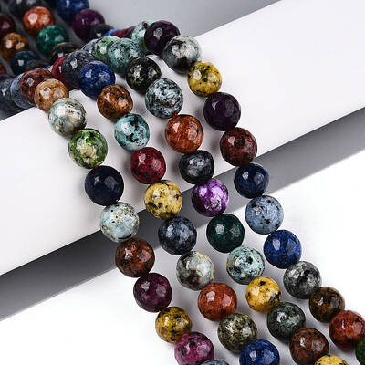 Dyed Natural White Jade Beads Strands