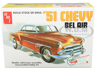 Skill 2 Model Kit 1951 Chevrolet Bel Air 2-in-1 Kit Retro Deluxe Edition 1/25 Scale Model by AMT