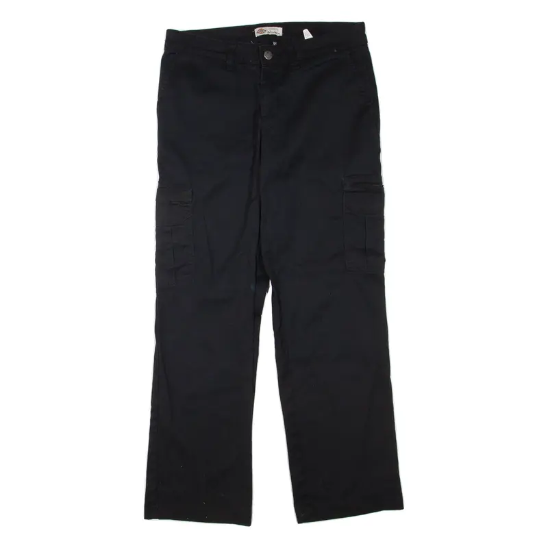 DICKIES Cargo Womens Trousers Black Regular Bootcut W30 L28
