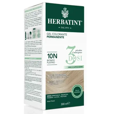 Permanent Coloring Gel 10N 3 Doses Herbatint 300ml