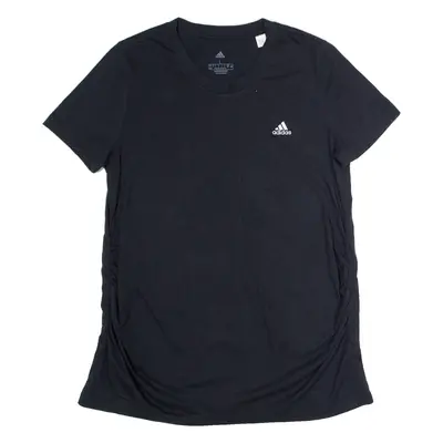 ADIDAS Womens T-Shirt Black V-Neck L