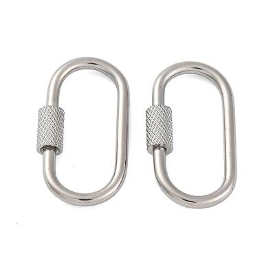 Non-Tarnish 304 Stainless Steel Screw Carabiner Lock Charms