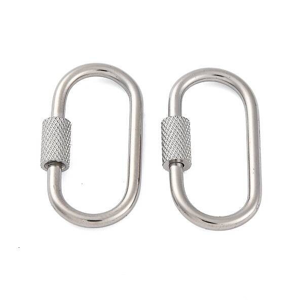 Non-Tarnish 304 Stainless Steel Screw Carabiner Lock Charms