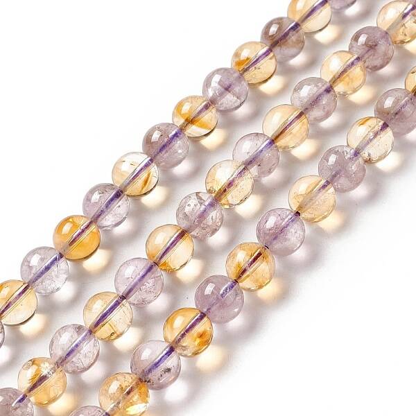 Natural Amethyst and Natural Citrine Beads Strands