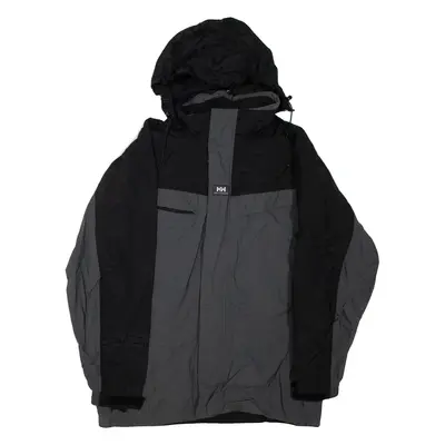 HELLY HANSEN Mens Jacket Black Hooded Colourblock L