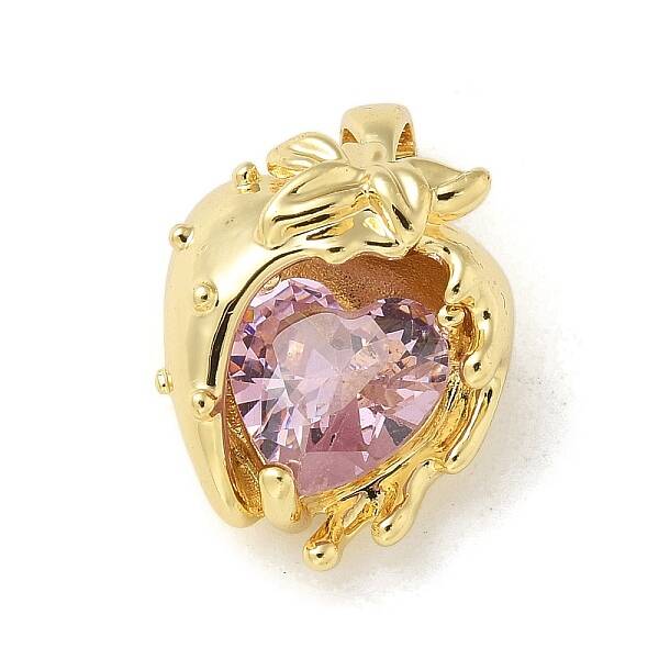 Brass Micro Pave Cubic Zirconia Pendants