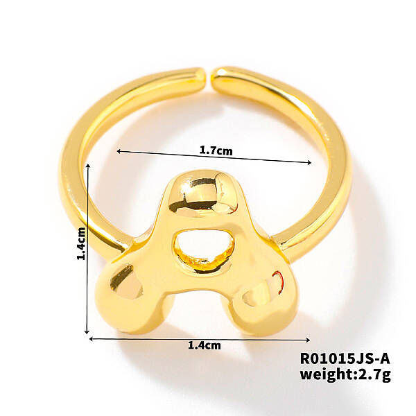 Fashionable Letter Brass Open Cuff for Women