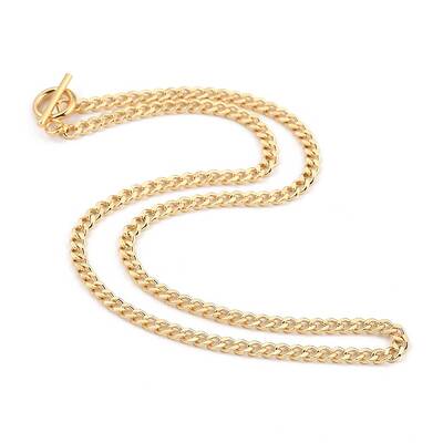 Brass Curb Chain Necklaces