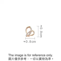 'Love Knot' 18K Rose Gold Diamond Single Earring