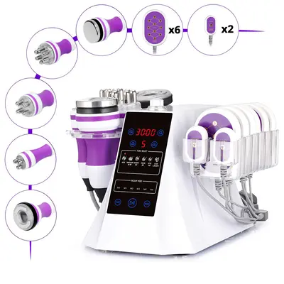 Unoisetion 6 In 1 Cavitation 2.0 40K Vacuum Body Sculpting Radio Frequency Skin Care Beauty Machine Machine for Spa Salon Stu...