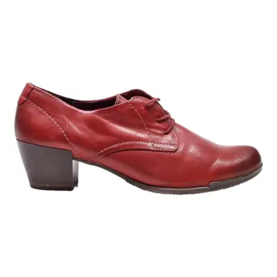 TAMARIS Derby Shoes Maroon Leather Womens UK 6