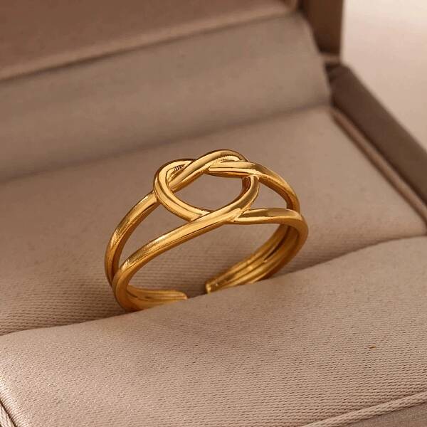 304 Stainless Steel Open Cuff Ring for Women