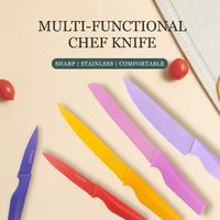 5-Piece Starter Kitchen Knife Kit,Fruit Knife, Vegetable Knife, Bread Knife,Ergonomic Grip Small Meat Chopper,Thoughtful Kitc...