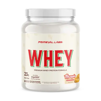 Primeval Labs Whey Protein Gourmet Flavors - High Protein 23g Per Serving, Authentic Latino Flavors
