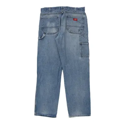 Dickies Carpenter Trousers - 38W 34L Blue Cotton