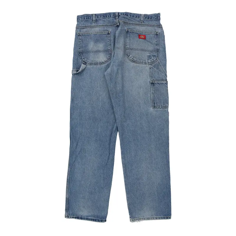 Dickies Carpenter Trousers - 38W 34L Blue Cotton