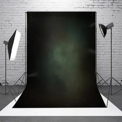 Aperturee Black With Light Green Foggy Photography Backdrop