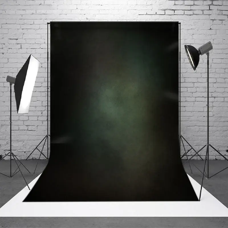 Aperturee Black With Light Green Foggy Photography Backdrop