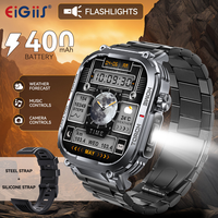 Smartwatch for Men(Wireless Phones Calls), Outdoor Smart Watch with LED Flashlight, Multiple Sport Modes, Compass, Wristwatch...