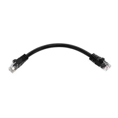 7498 Monoprice Cat6 Ethernet Patch Cable Snagless RJ45 Stranded 550MHz UTP Pure Bare Copper Wire 24AWG 0.5ft Black