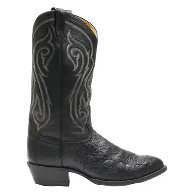 TONY LAMA Cowboy Boots Black Leather Mens UK 7.5