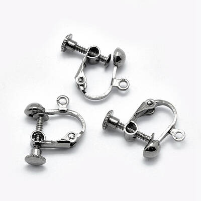 Brass Screw On Clip-on Earring Findings