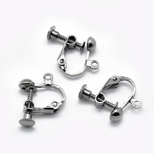 Brass Screw On Clip-on Earring Findings