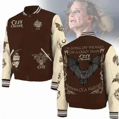 Professional Ozzy Osbourne Bomber Baseball Jacket, Singer Varsity Jacket, Music Artist Sport Shirt, Comfortable Unisex Bomber...