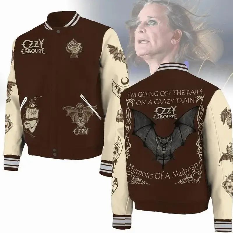 Professional Ozzy Osbourne Bomber Baseball Jacket, Singer Varsity Jacket, Music Artist Sport Shirt, Comfortable Unisex Bomber...