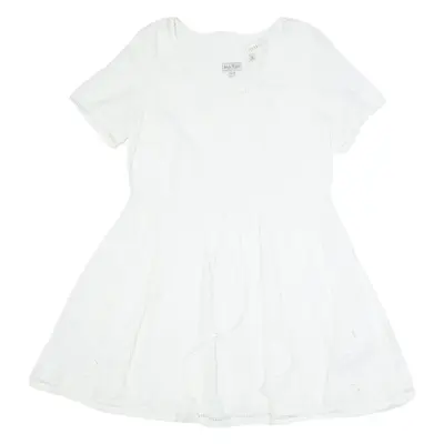 JACK WILLS Womens Day Dress White Short Sleeve Knee Length UK 12