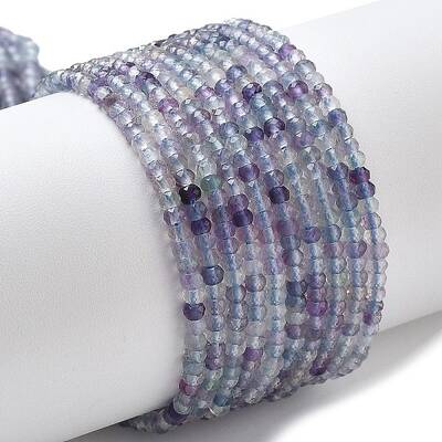 Natural Colorful Fluorite Beads Strands