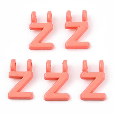 Rack Plating Spray Painted Alloy 2-Loop Link Pendants