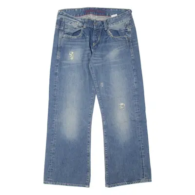 TOMMY HILFIGER Distressed Womens Jeans Blue Regular Bootcut W30 L30