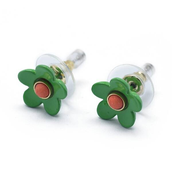 Spray Painted Brass Stud Earrings