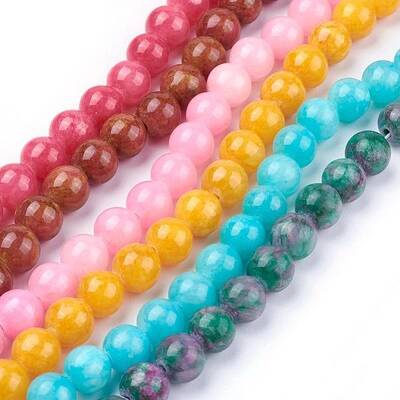 Natural Yellow Jade Beads Strands